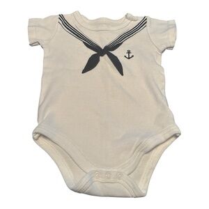 Nautical Cream Baby Onesie